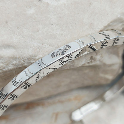 Sterling Silver Navajo Bangle by unknown Artist