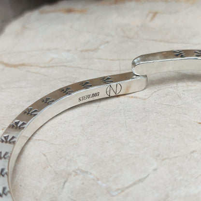 Sterling Silver Navajo Bangle by unknown Artist