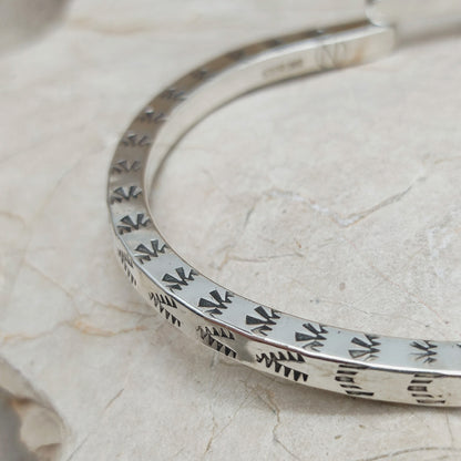 Sterling Silver Navajo Bangle by unknown Artist
