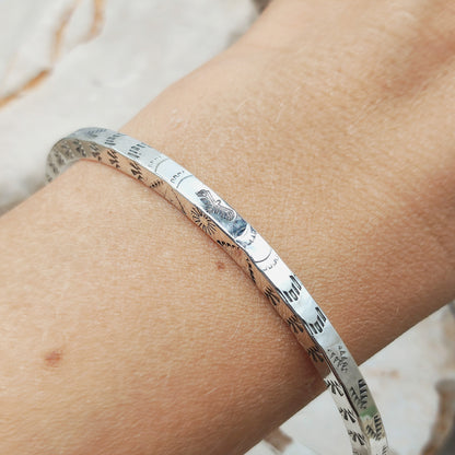 Sterling Silver Navajo Bangle by unknown Artist