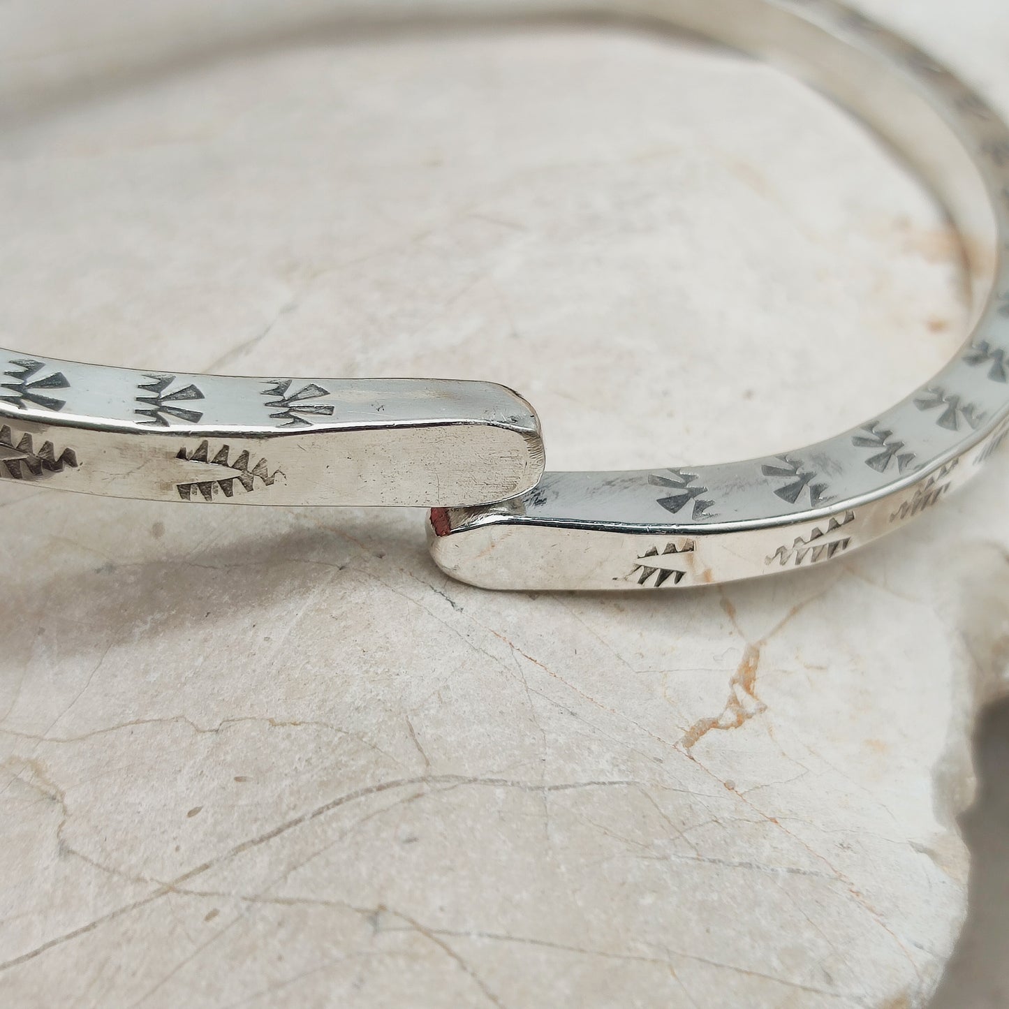 Sterling Silver Navajo Bangle by unknown Artist