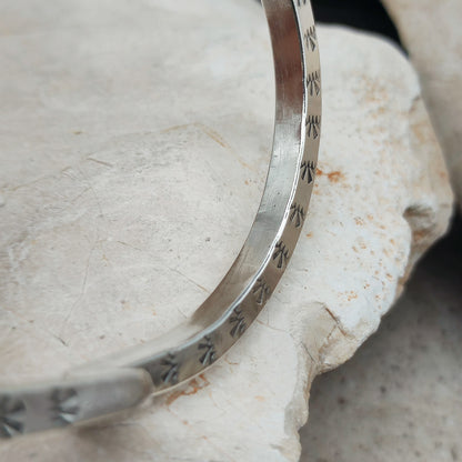 Sterling Silver Navajo Bangle by unknown Artist