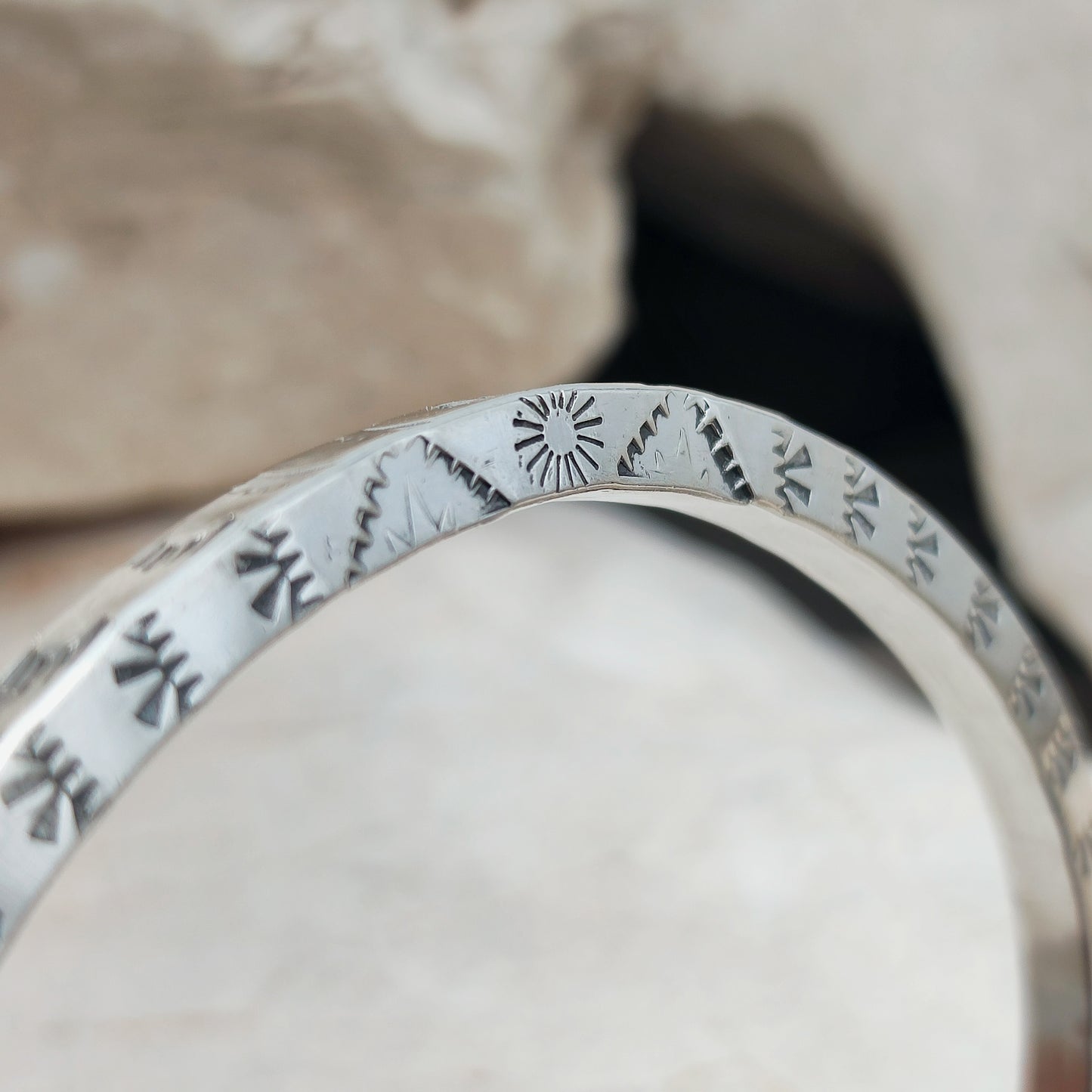 Sterling Silver Navajo Bangle by unknown Artist