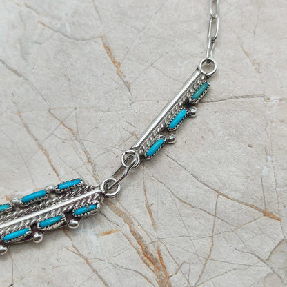 Zuni Turquoise Needlepoint Necklace