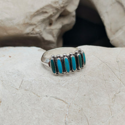 Vintage Turquoise Zuni Needlepoint ring by Paloma