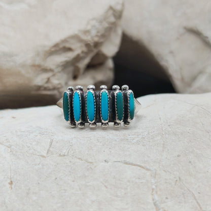 Vintage Turquoise Zuni Needlepoint ring by Paloma
