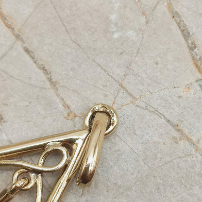 Emerald Art Nouveau Pendant in 18K gold