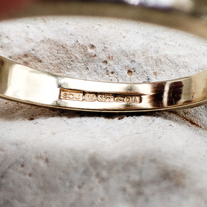 Vintage Diamond ring in 9K gold