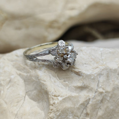 Vintage Diamond cluster ring in 8K gold