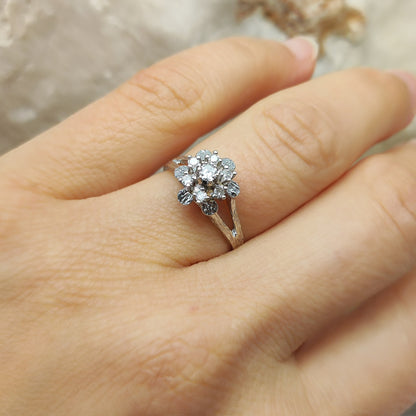 Vintage Diamond cluster ring in 8K gold