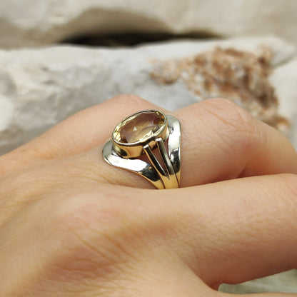 Vintage ring with Citrine in 8K gold