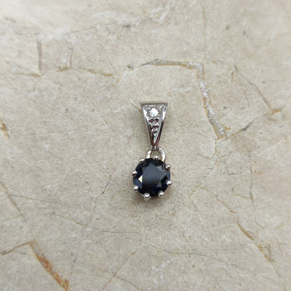 Sapphire and Diamond Pendant in 14K gold