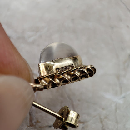 Moonstone Earrings in 9K gold