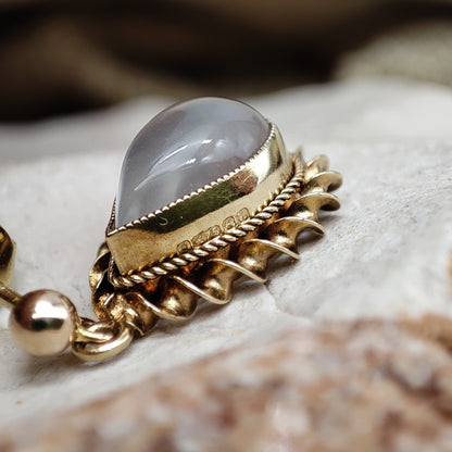 Moonstone Earrings in 9K gold