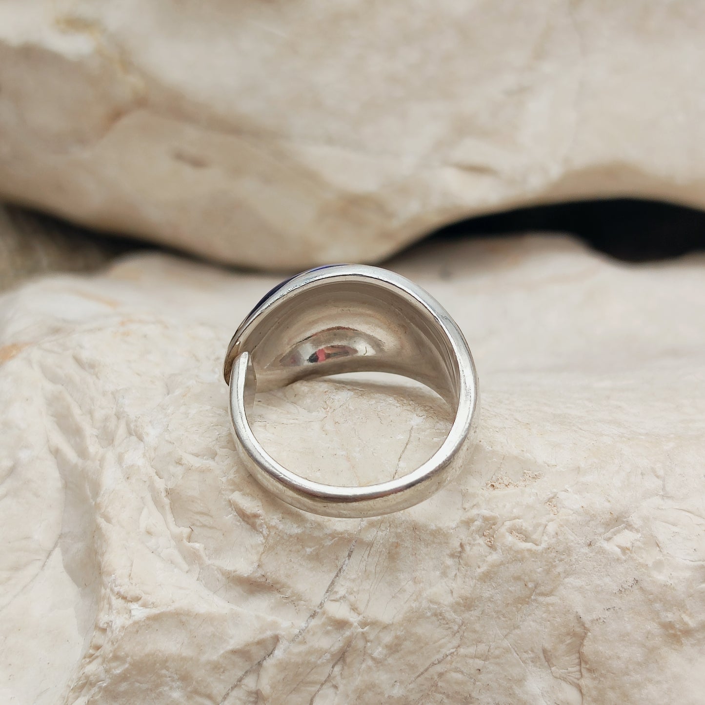 David Andersen Sterling Silver Blue Enamel Ring