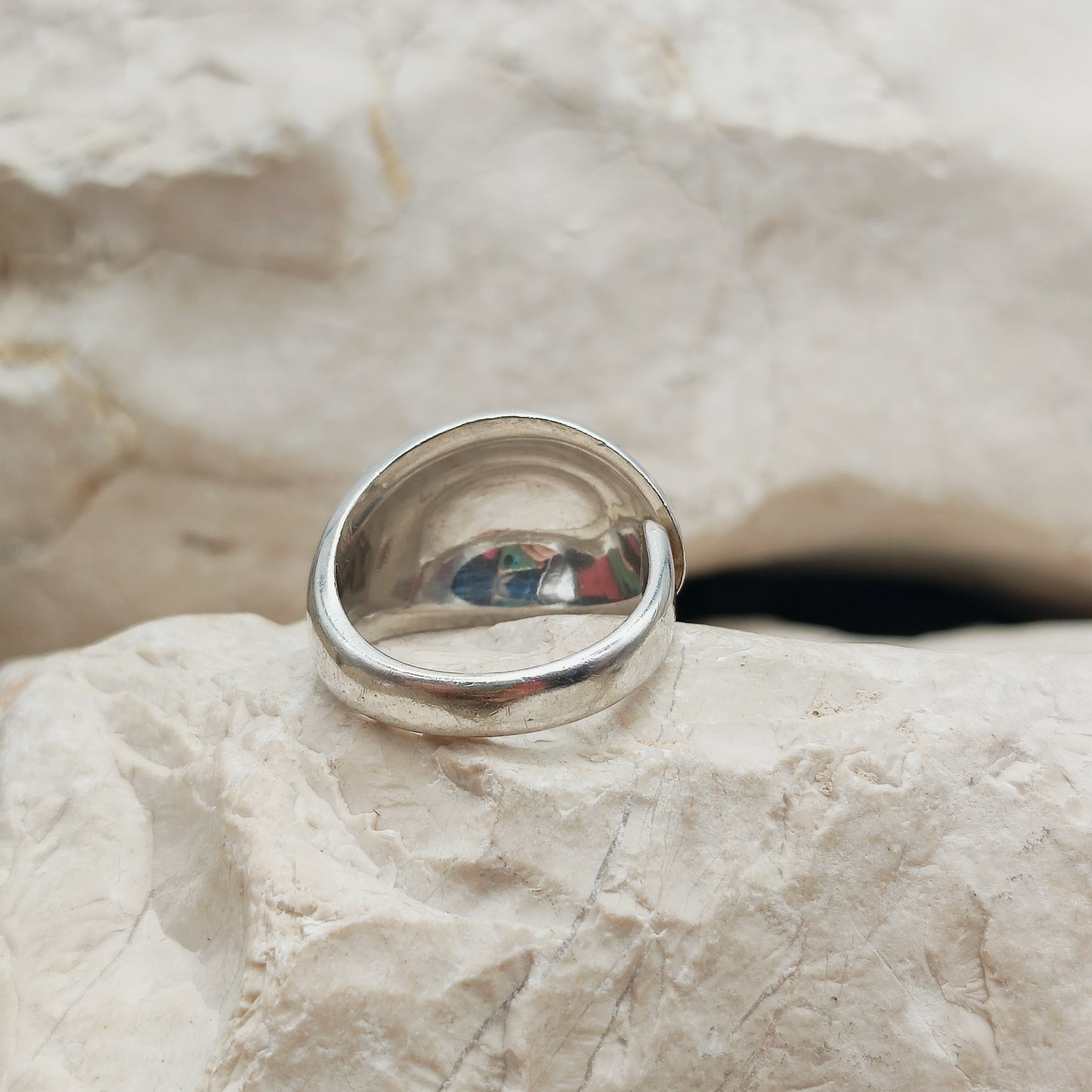 David Andersen Sterling Silver Blue Enamel Ring