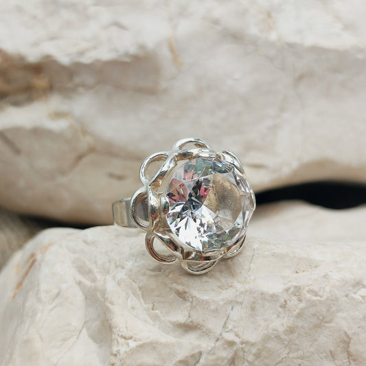 Rock Crystal Ring Designed by Karl-Erik Palmberg for Alton