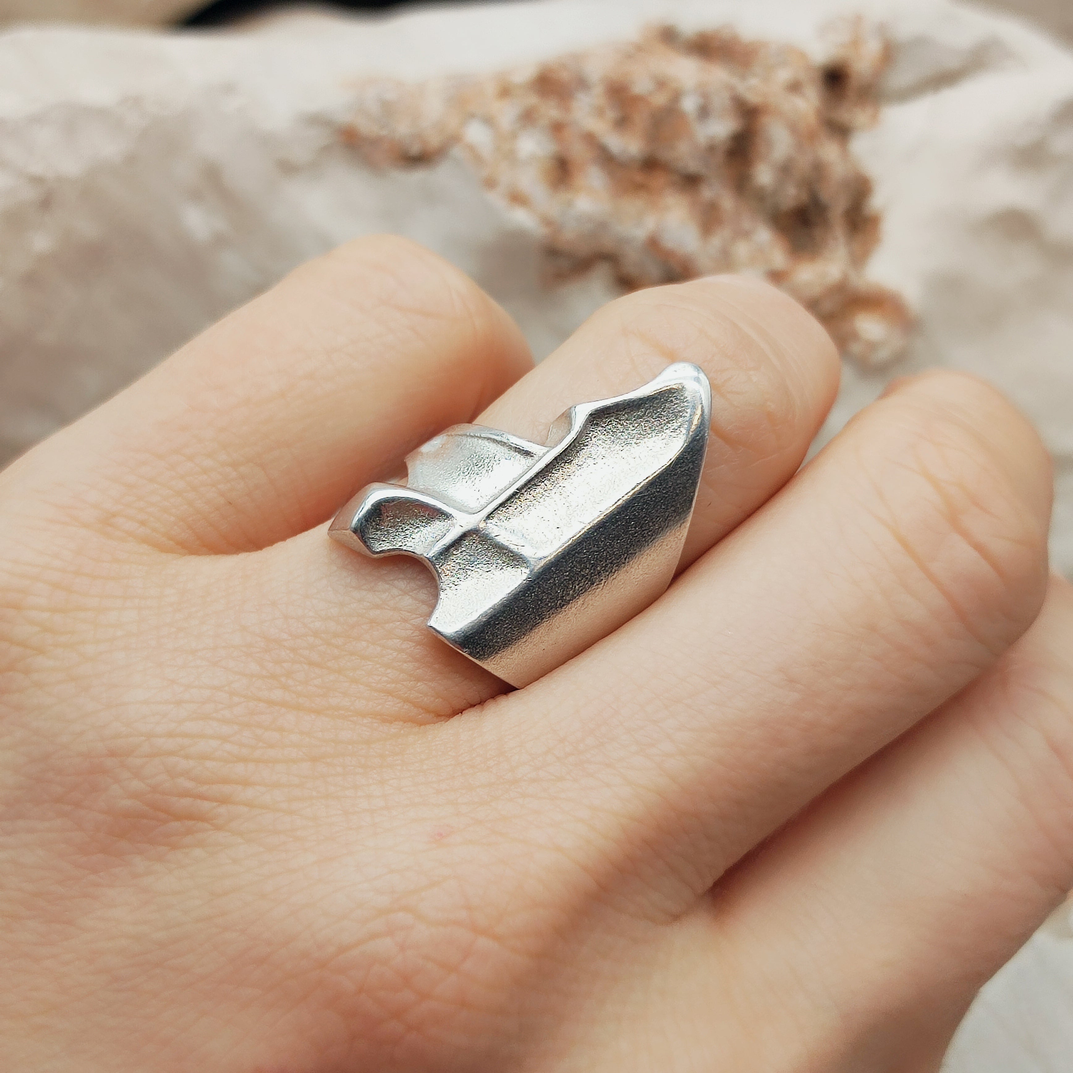 Lapponia Tucana ring 1987 – Björn Weckström – Vintage silver – Feniks
