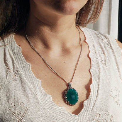 Vintage 1930's Art Deco Silver Pendant