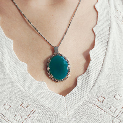 Vintage 1930's Art Deco Silver Pendant