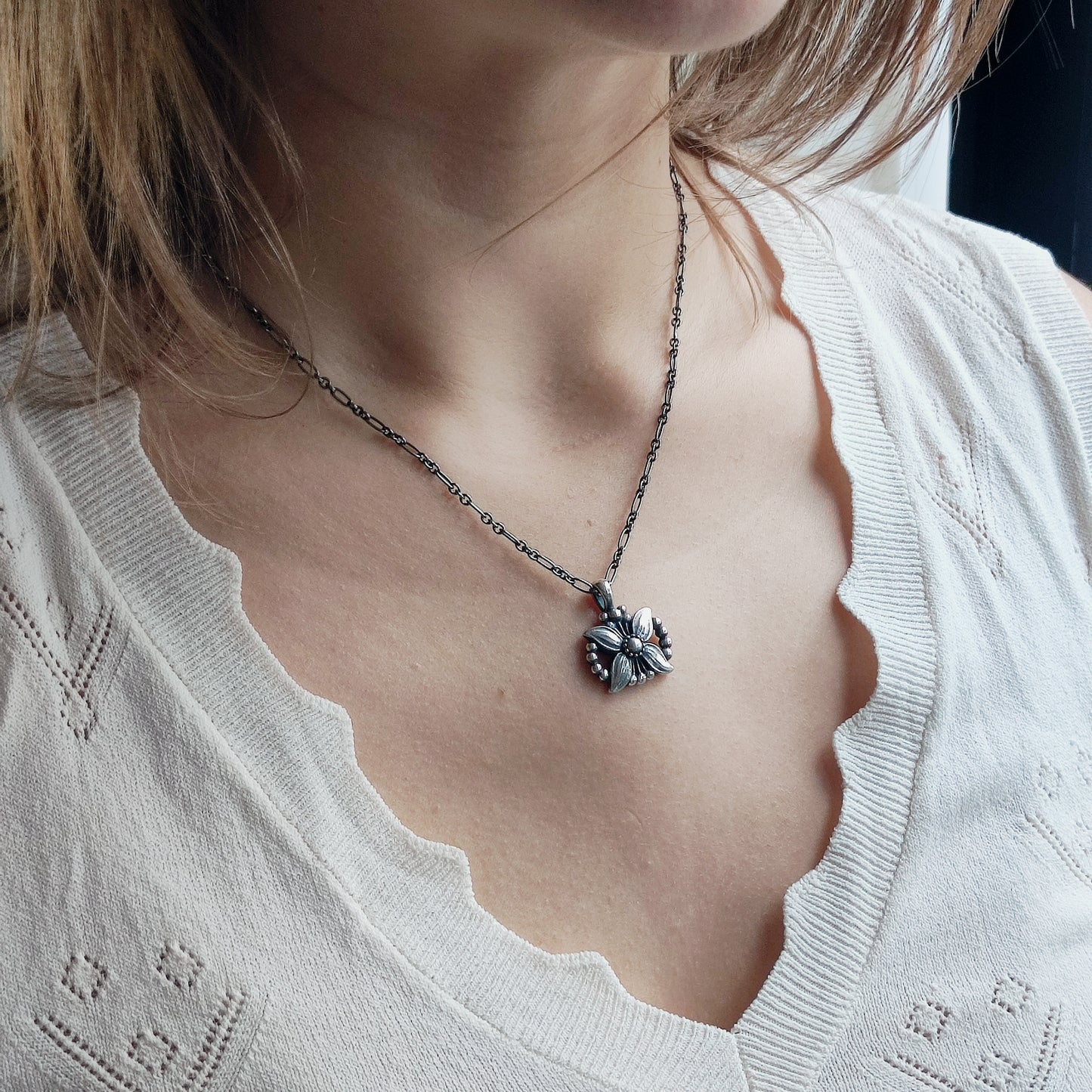 Silver Heritage pendant 1998 by Georg Jensen