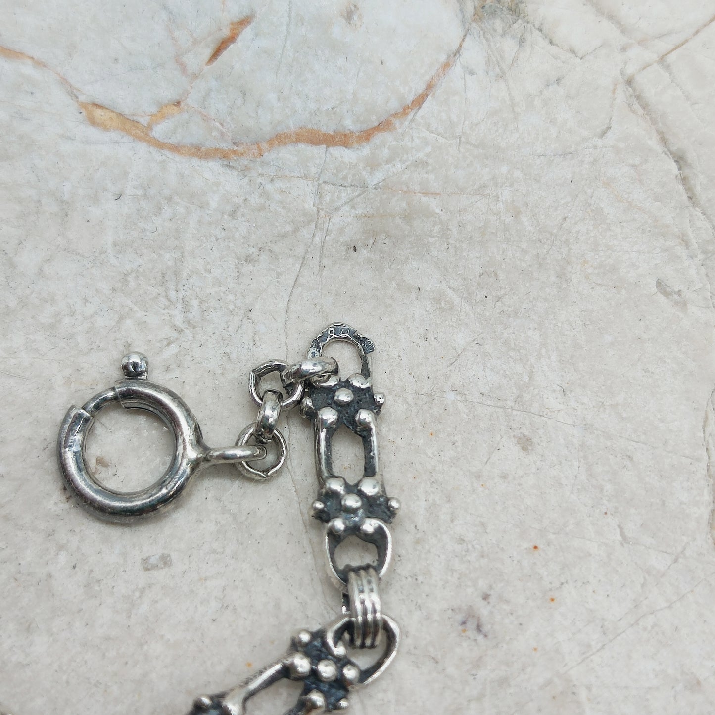 Vintage Silver Bracelet by Reggers with Carnelian (1934–1954)