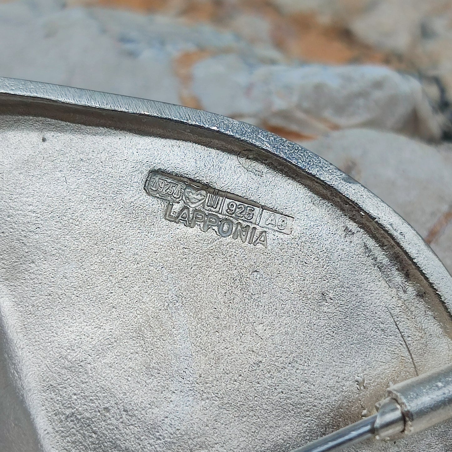 Achterzijde met keurmerken 925 A8 Lapponia 1978