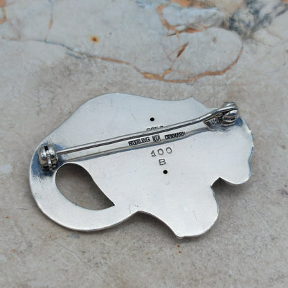 Silver Tulip Brooch by Georg Jensen