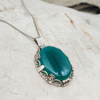 Vintage 1930's Art Deco Silver Pendant