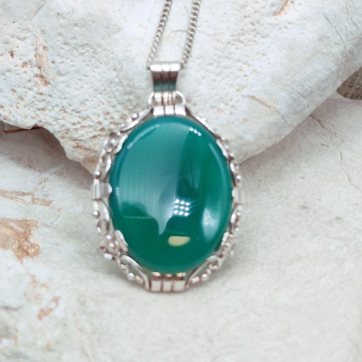 Vintage 1930's Art Deco Silver Pendant