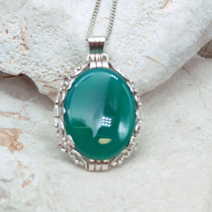 Vintage 1930's Art Deco Silver Pendant