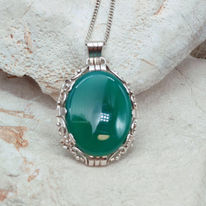 Vintage 1930's Art Deco Silver Pendant