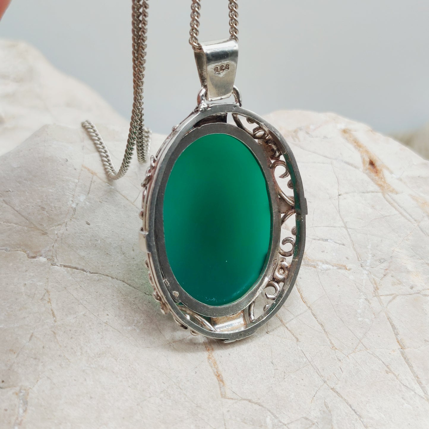 Vintage 1930's Art Deco Silver Pendant