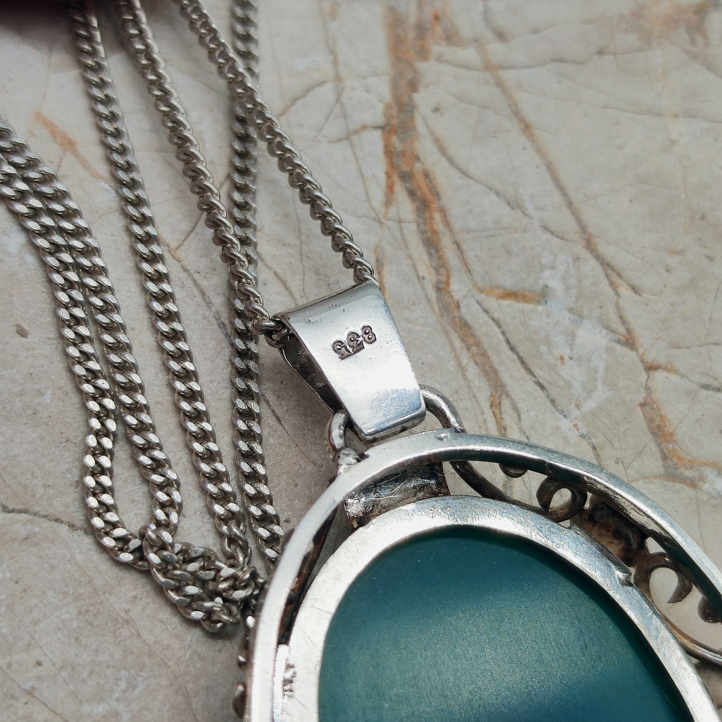 Vintage 1930's Art Deco Silver Pendant