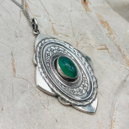 Vintage Art Deco Silver Flower pendant