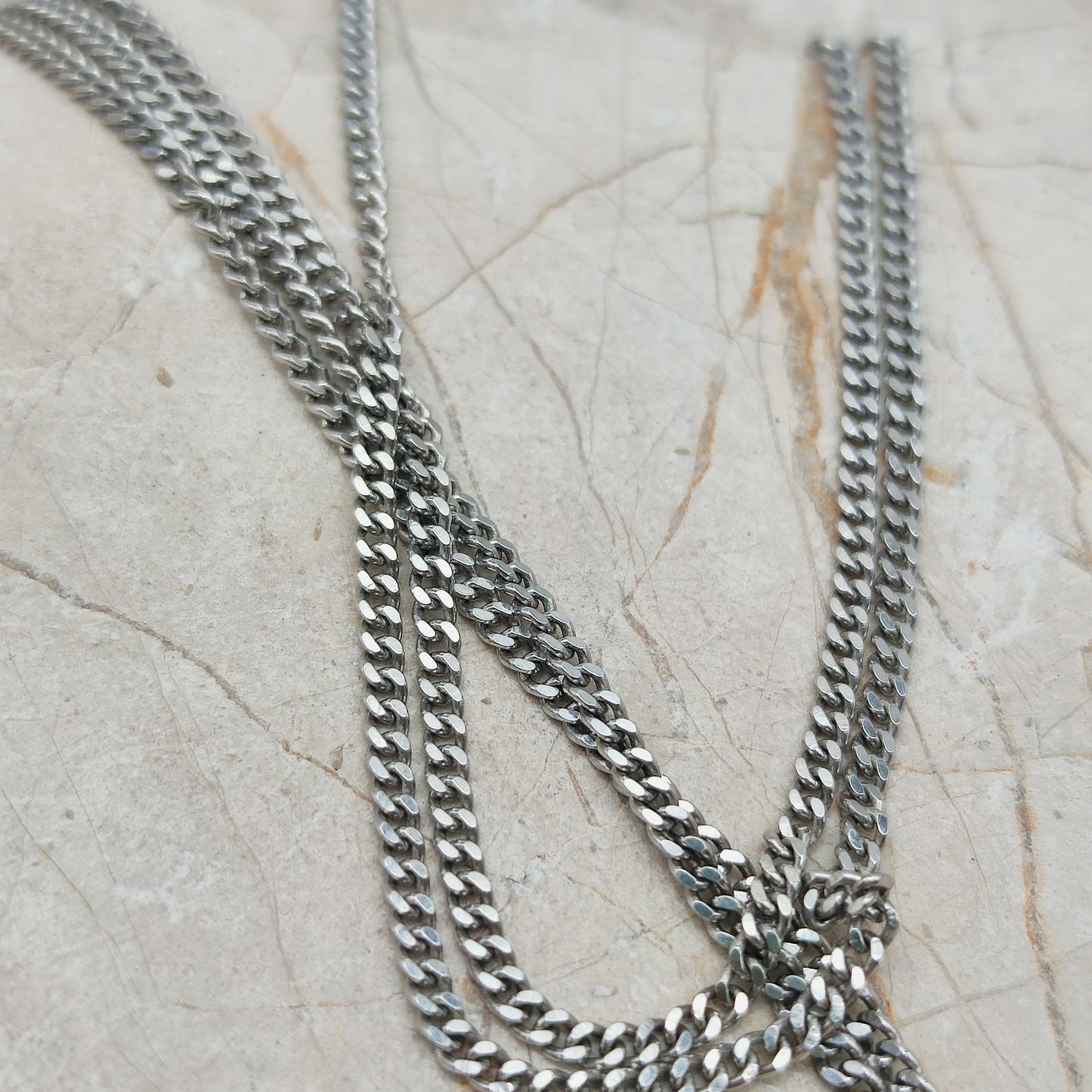 Vintage Dutch silver banded agate pendant 1920s–1930s