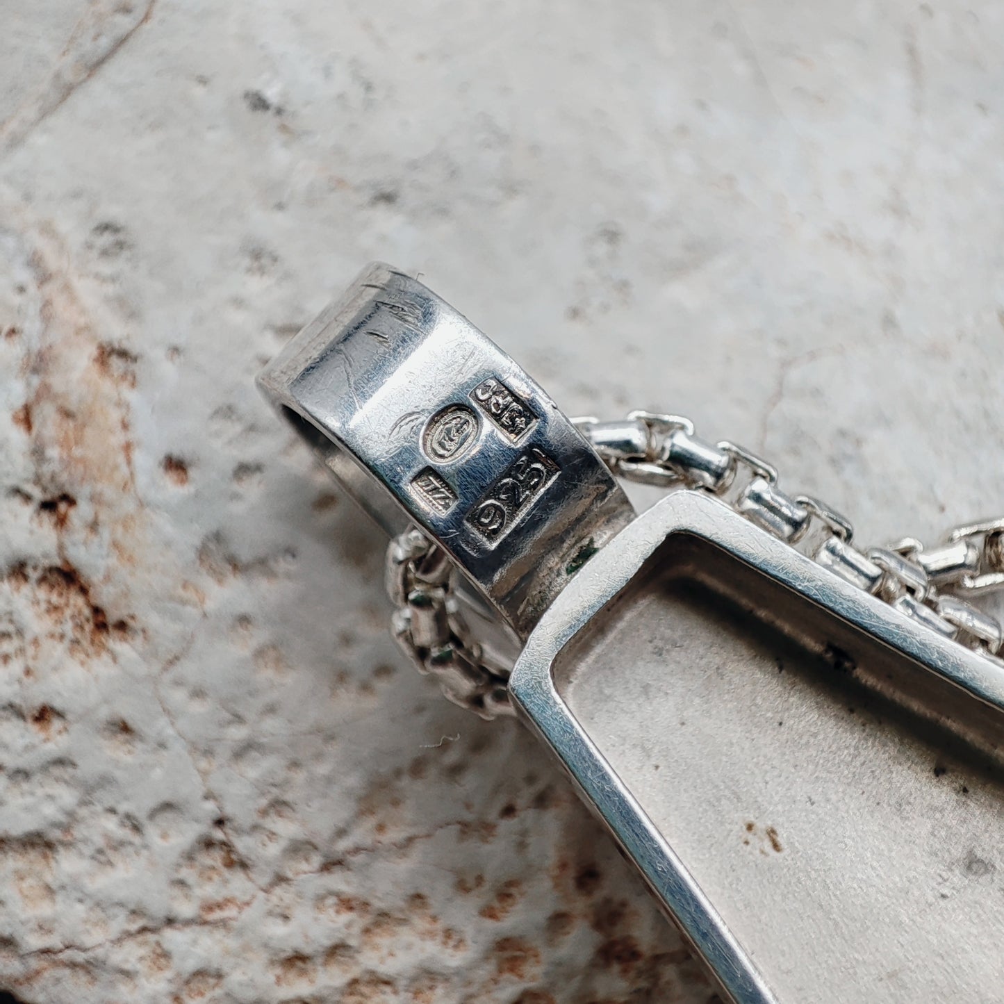 Vintage Modernist Silver Necklace with Amethyst by Kultaseppä Salovaara