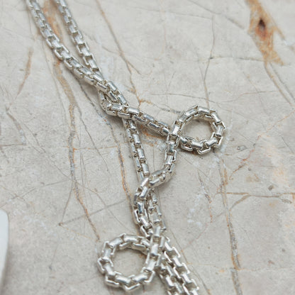 Vintage Modernist Silver Necklace with Amethyst by Kultaseppä Salovaara