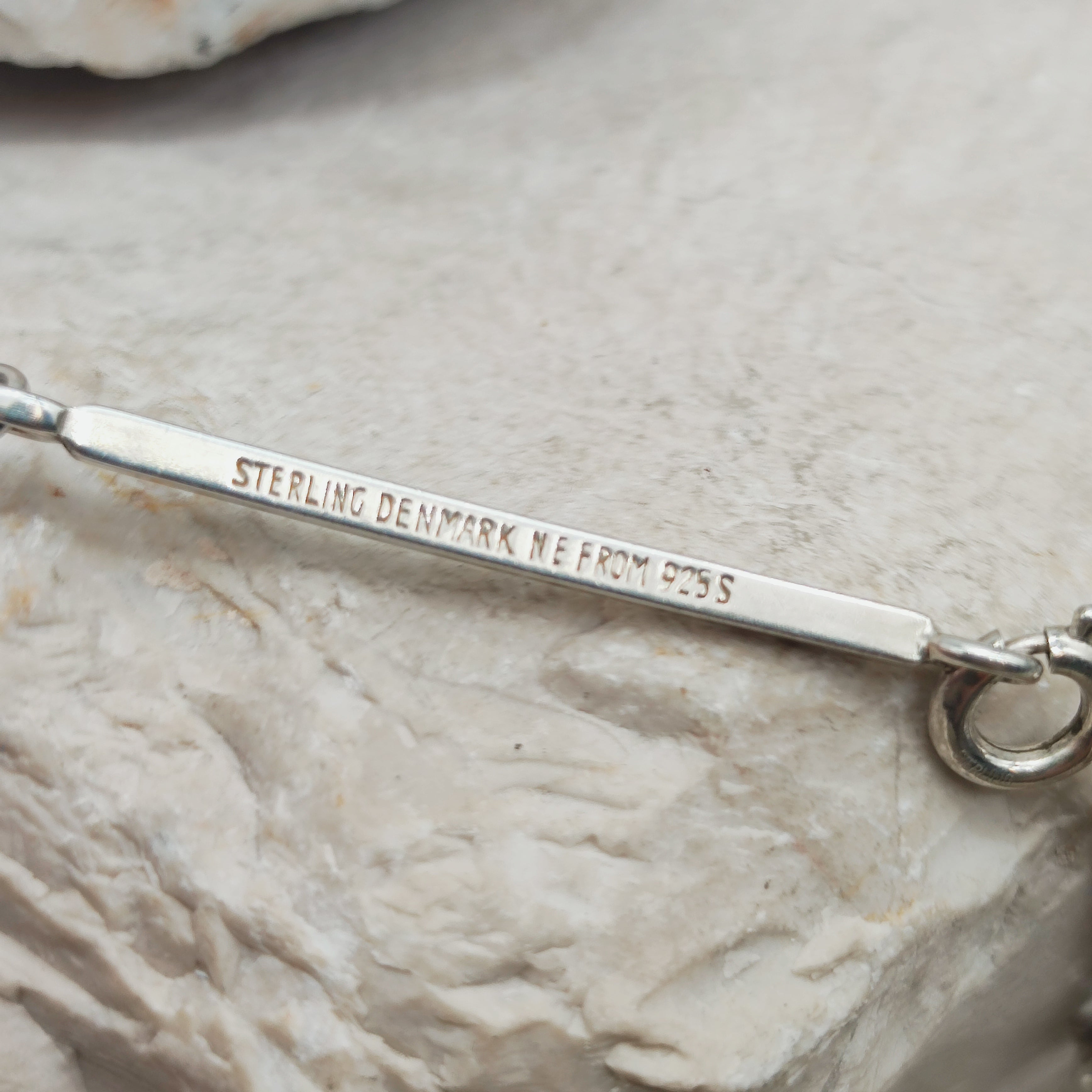 Niels Erik From zilveren ketting met amethist | Vintage Denmark