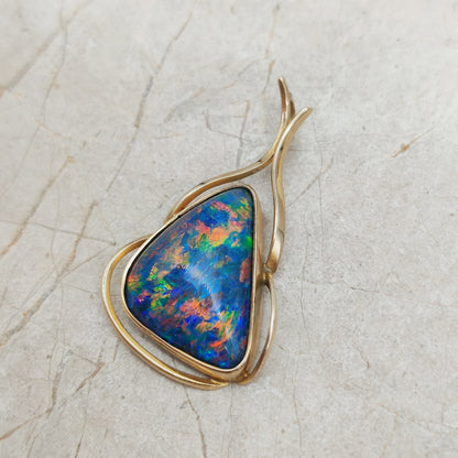 Vintage 9ct Gold Opal Pendant – ca 1970s