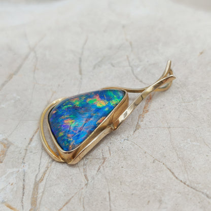 Vintage 9ct Gold Opal Pendant – ca 1970s