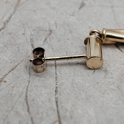 Vintage 9ct Gold Twisted Drop Earrings