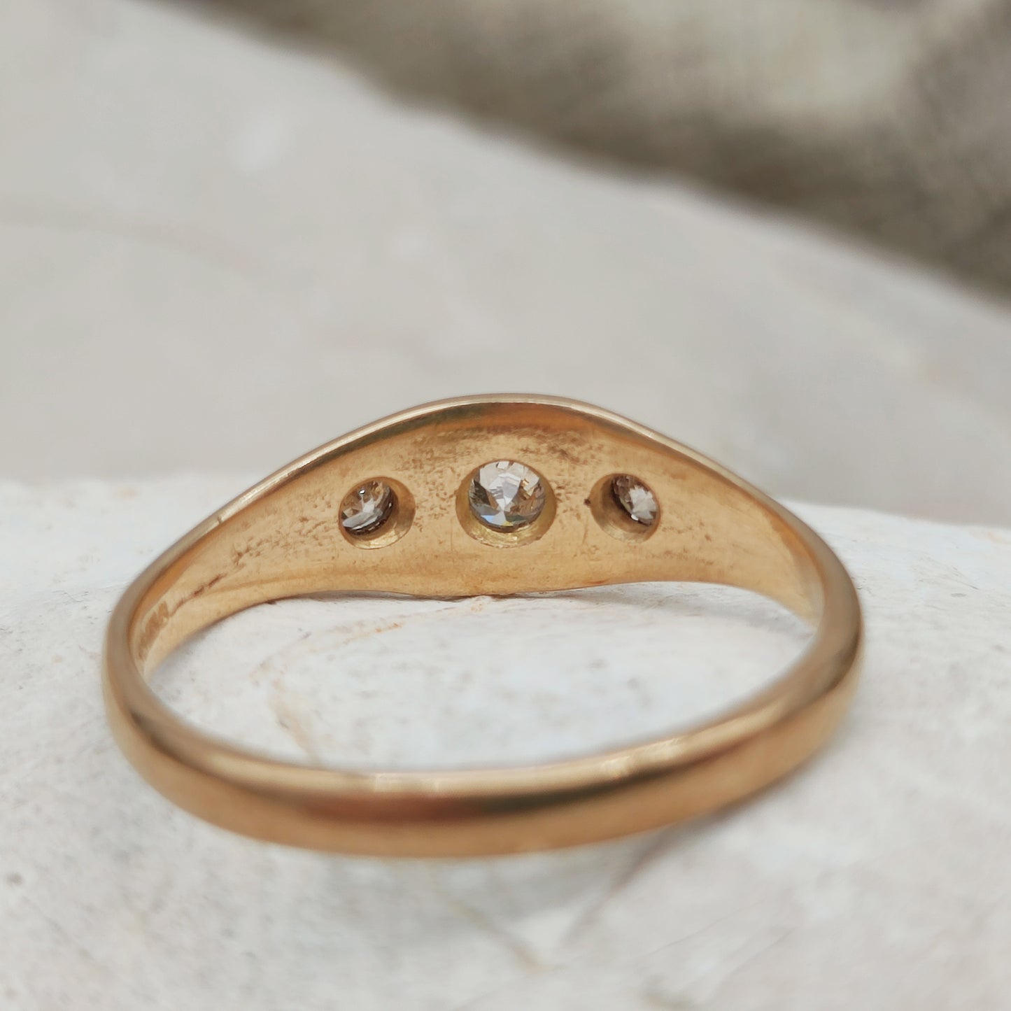 Vintage Gypsy Diamond Ring in 14K Rose Gold