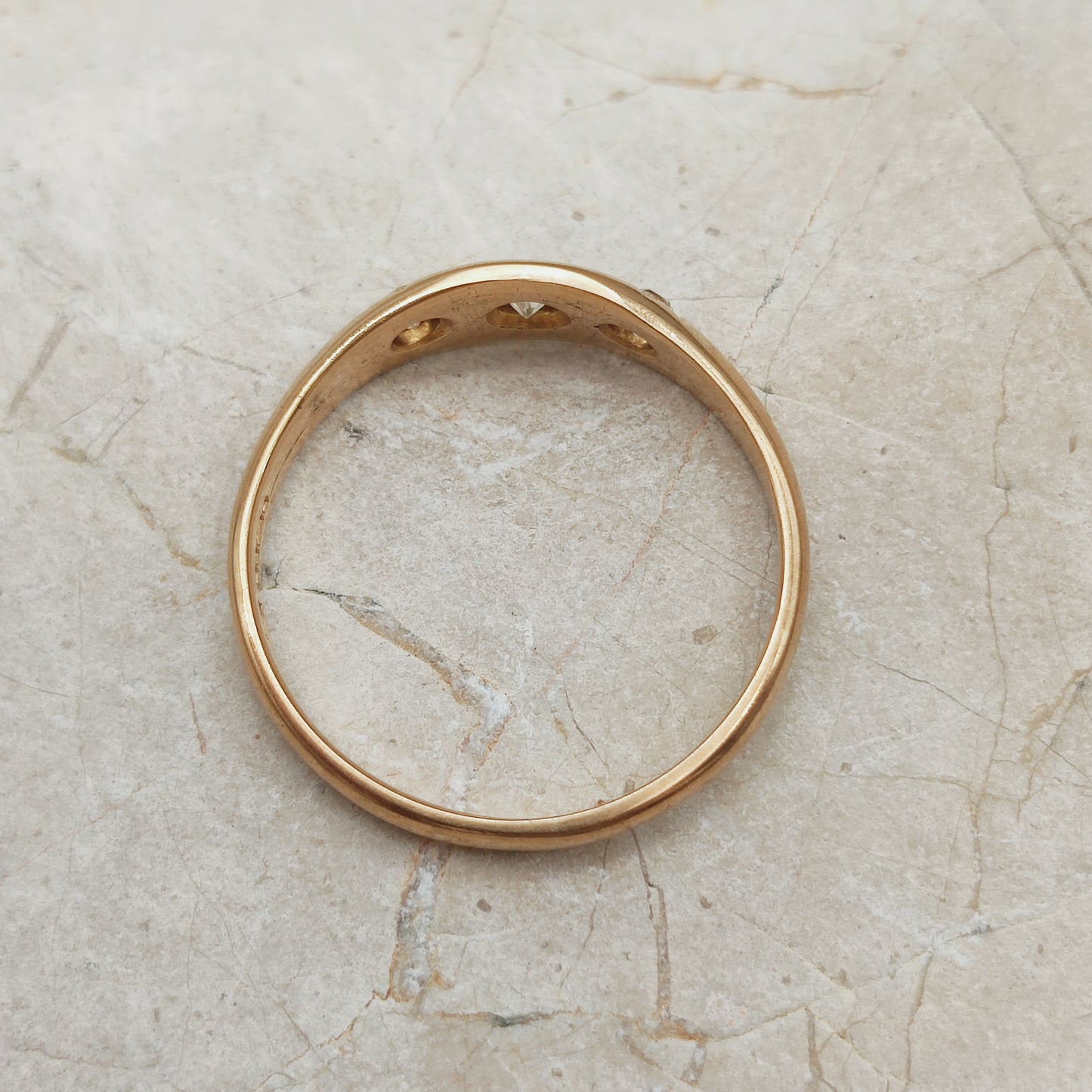 Vintage Gypsy Diamond Ring in 14K Rose Gold