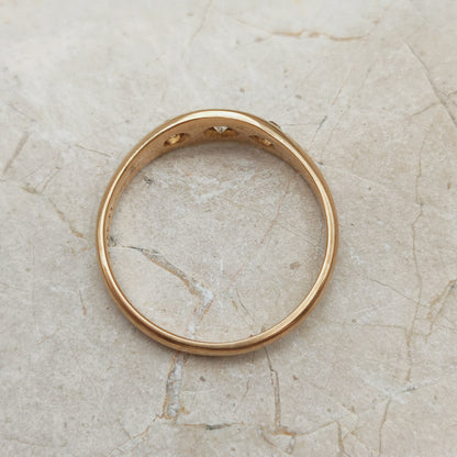 Vintage Gypsy Diamond Ring in 14K Rose Gold