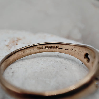 Vintage Gypsy Diamond Ring in 14K Rose Gold