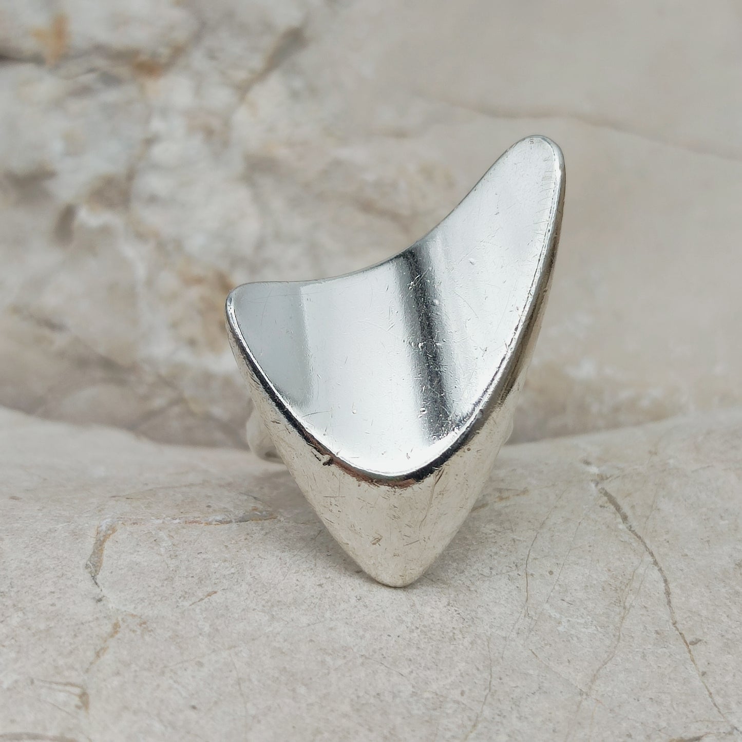 Georg Jensen Boomerang ring by Henning Koppel