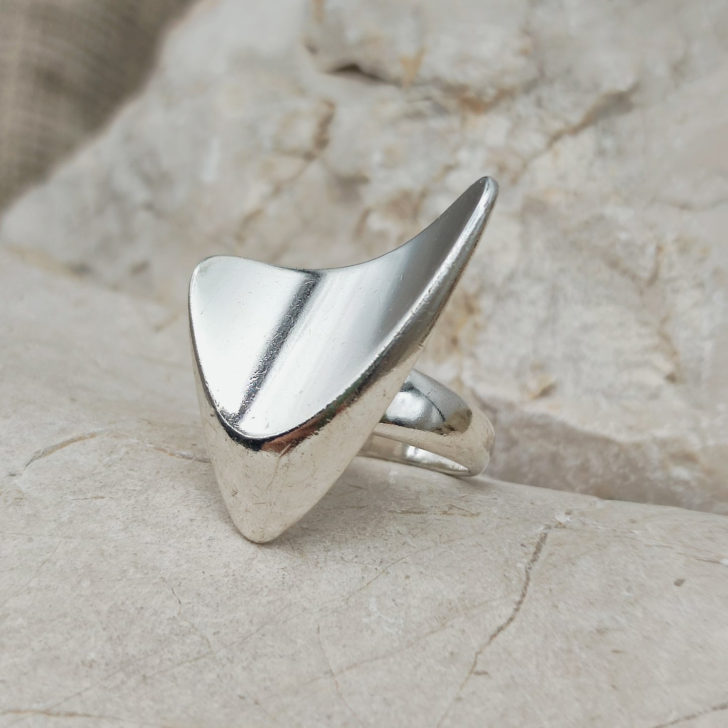 Georg Jensen Boomerang ring by Henning Koppel