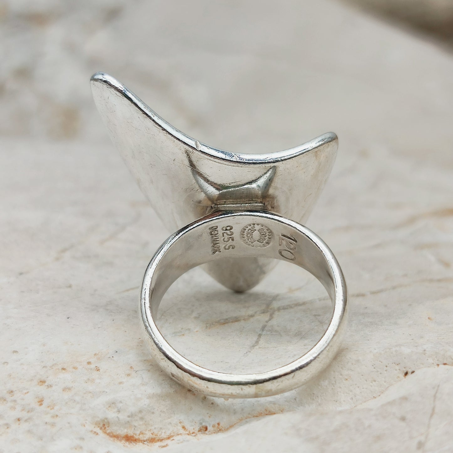 Georg Jensen Boomerang ring by Henning Koppel