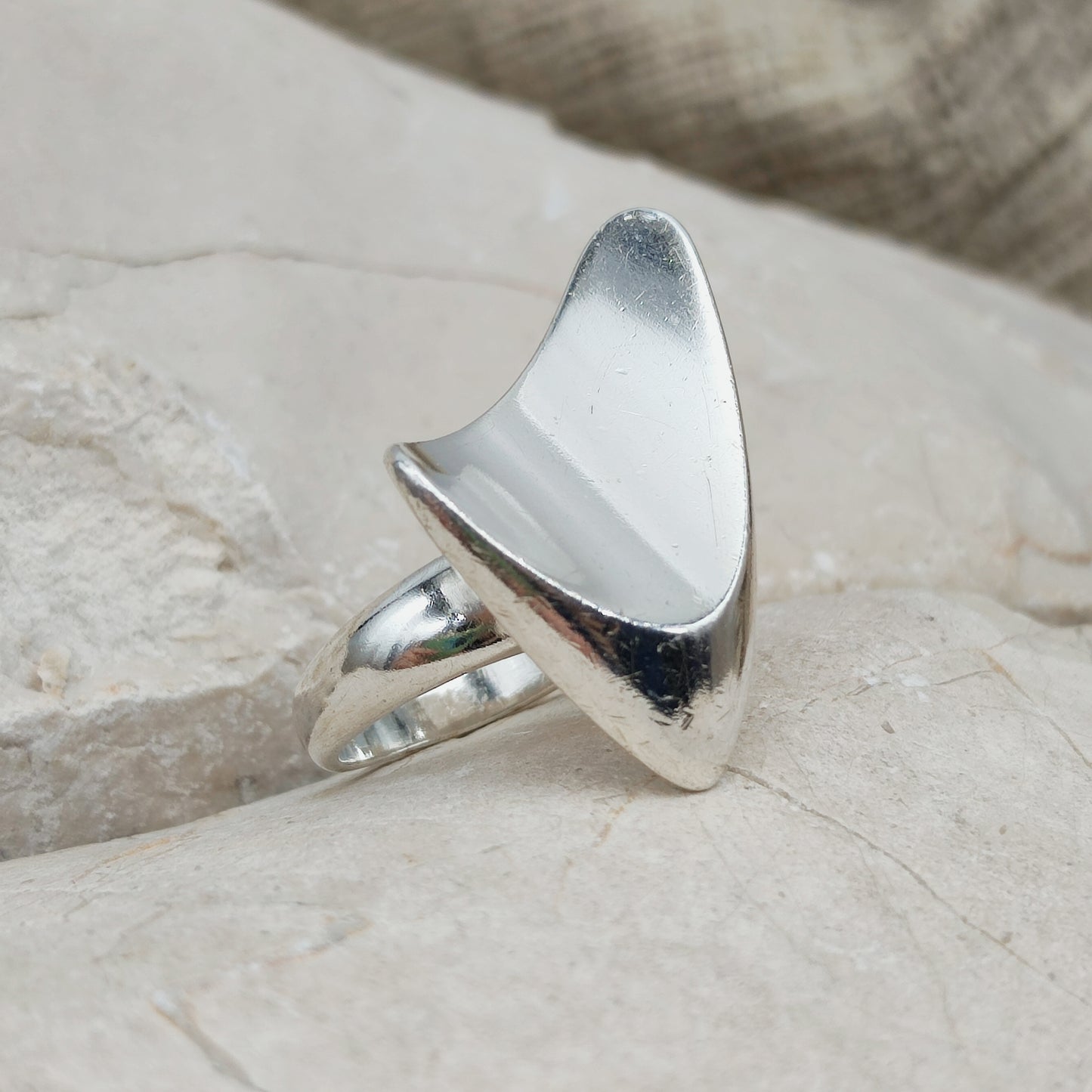 Georg Jensen Boomerang ring zilver design 120 Henning Koppel